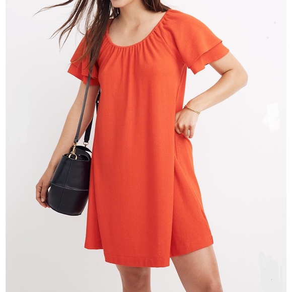 Madewell Texture & Thread Tiered-Sleeve Dress - Picture 3 of 4